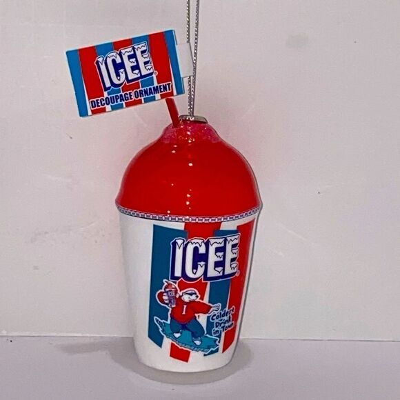 ICEE Cup Decoupage Holiday Ornament, 4.5" Multi-Color, Novelty Ornament - Picture 2 of 7